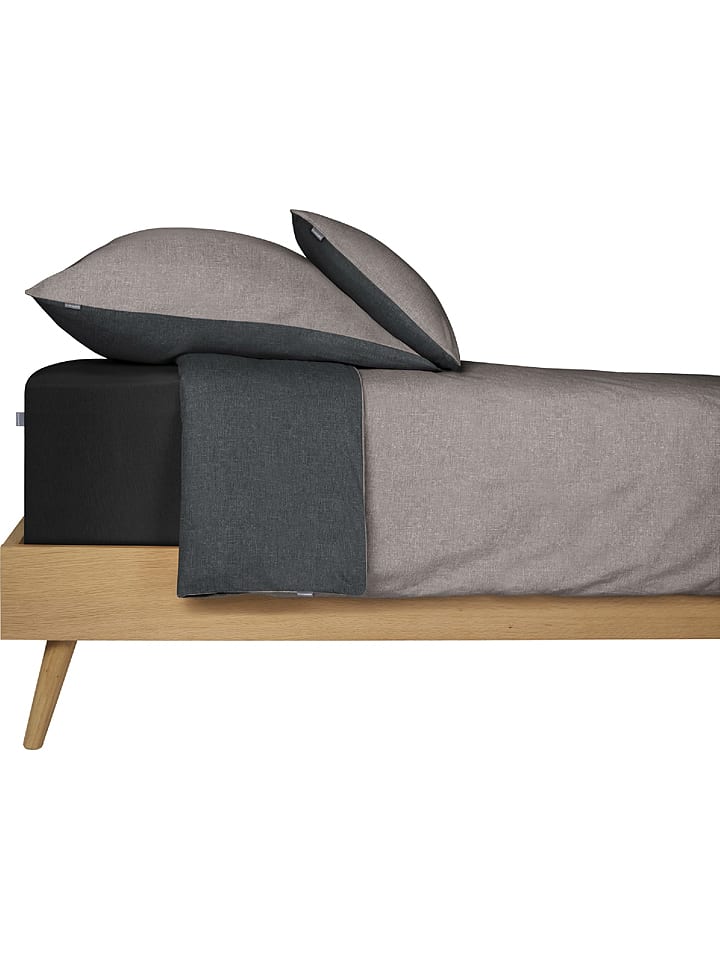Schiesser Renforcé-Bettwäsche-Set in Grau/ Schwarz günstig kaufen