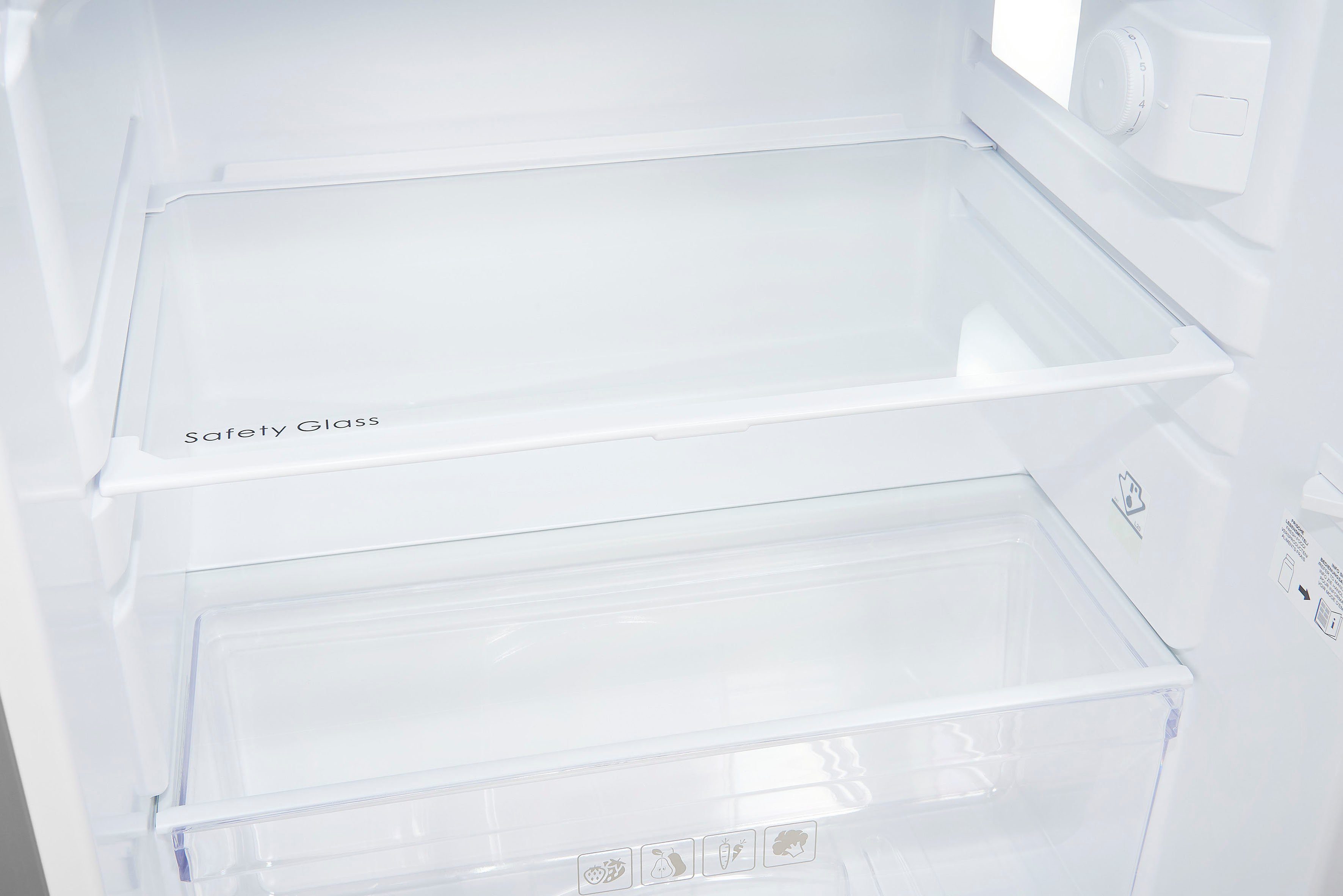 exquisit Kühlschrank KS16-4-HE-040E inoxlook, 85,5 cm hoch, 55,0 cm breit