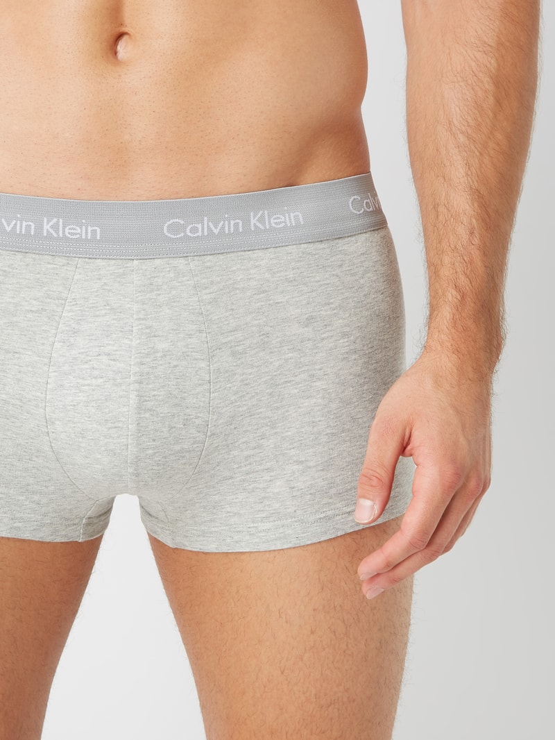 Trunks im 3er-Pack - kurzes Bein in mittelgrau meliert
