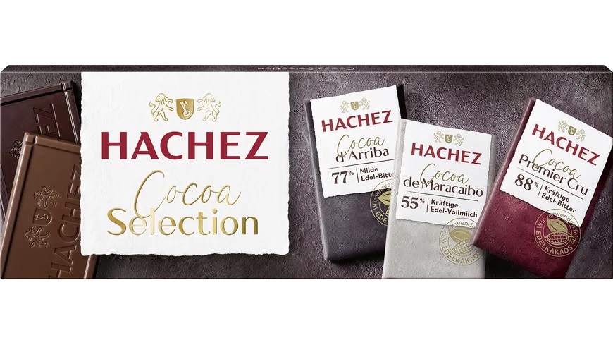 Hachez Täfelchenschuber Cocoa Mischpackung 75 g