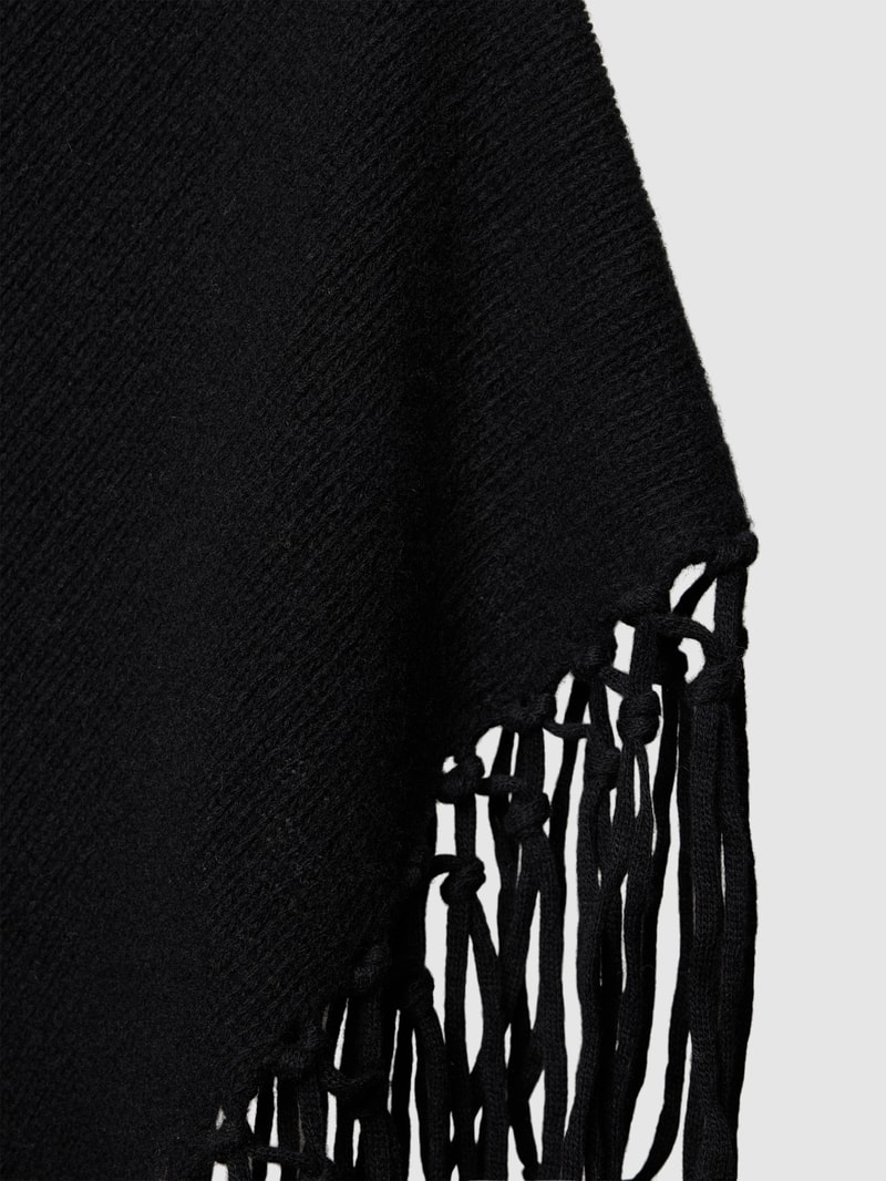 Poncho mit Fransen Modell 'TORNADO' in schwarz
