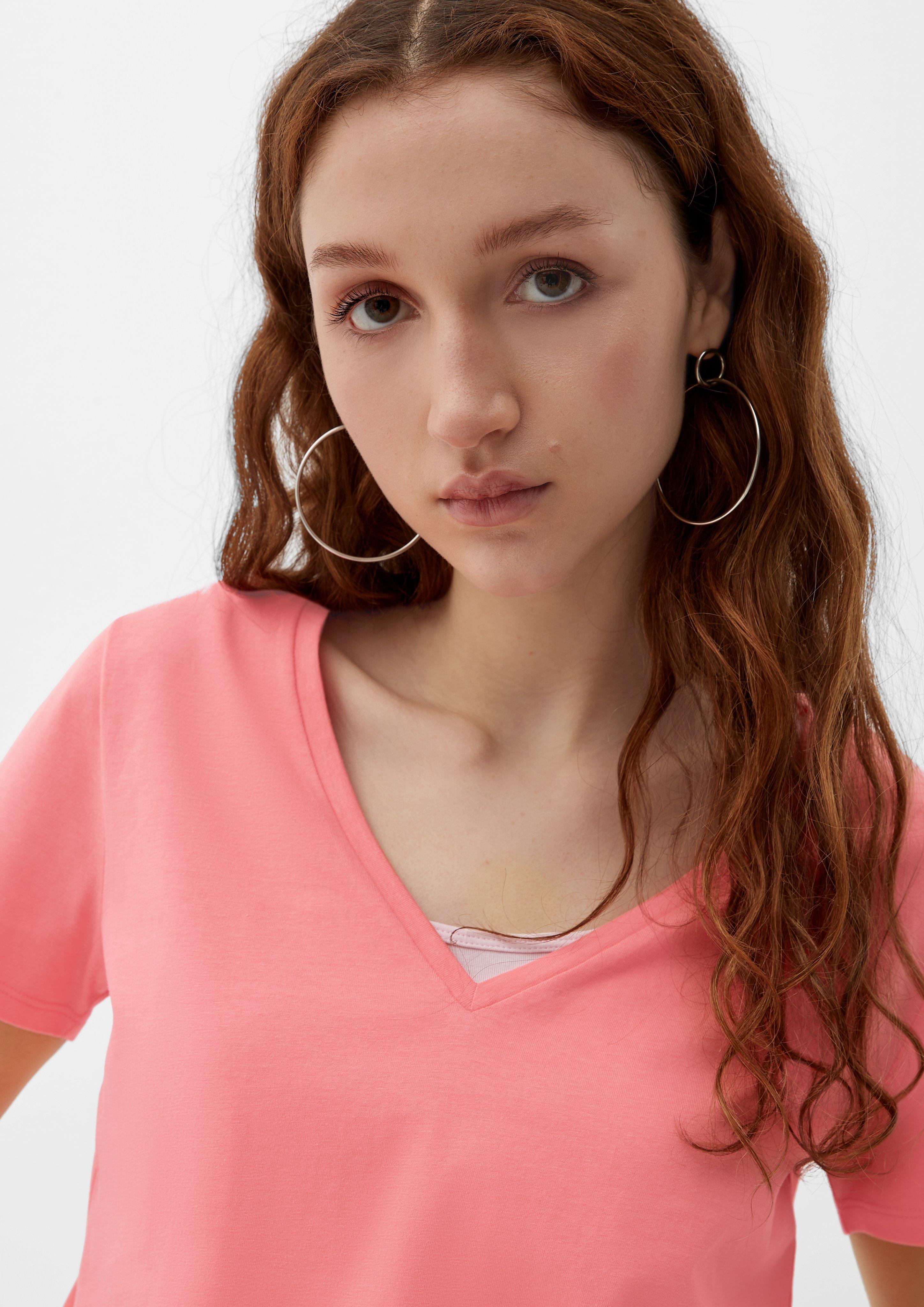 T-Shirt mit V-Ausschnitt  2058279-4281
