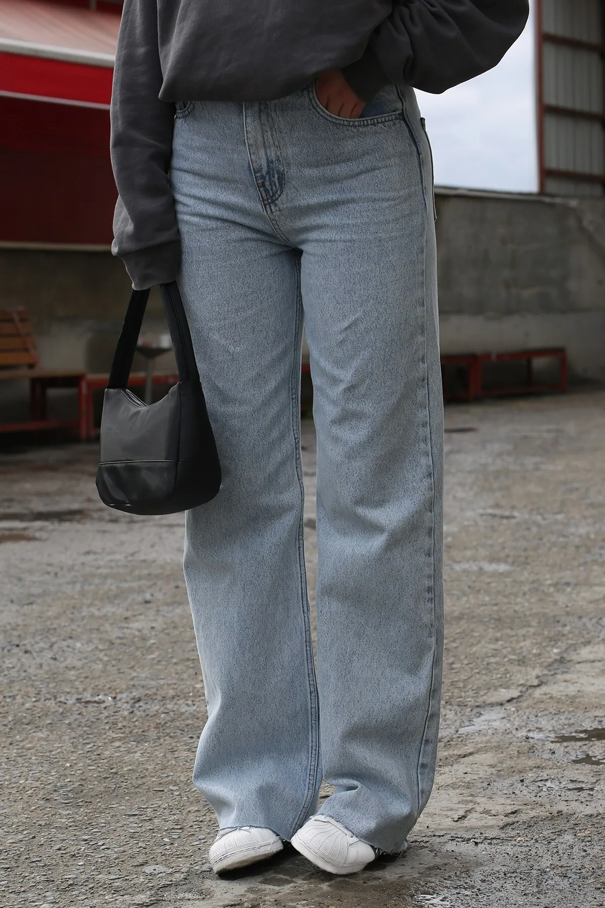 Madmext  Mad Girls – Hellblaue Palazzo-Jeans MG1037