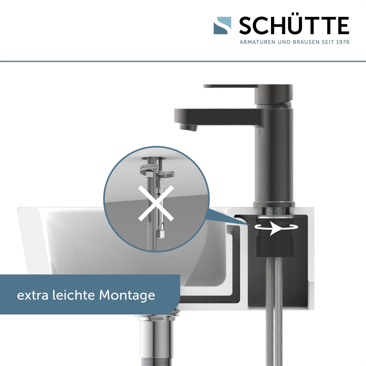 Schütte Waschtischarmatur ELEPHANT, Graphit matt