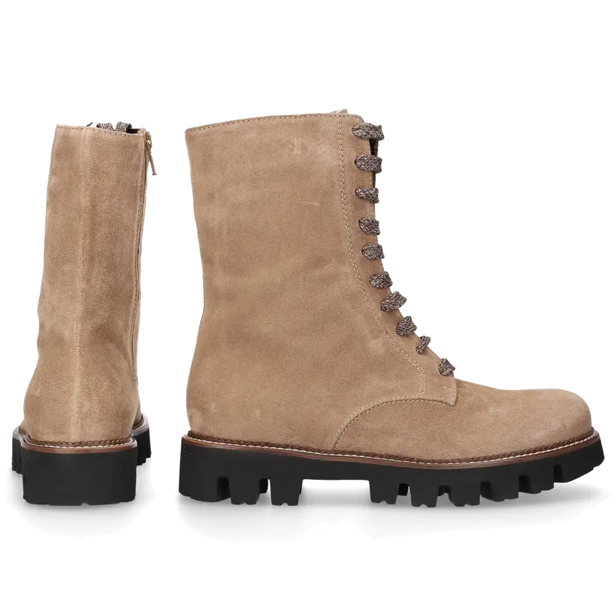 EN AVANT - Stiefeletten 0526 Veloursleder - beige