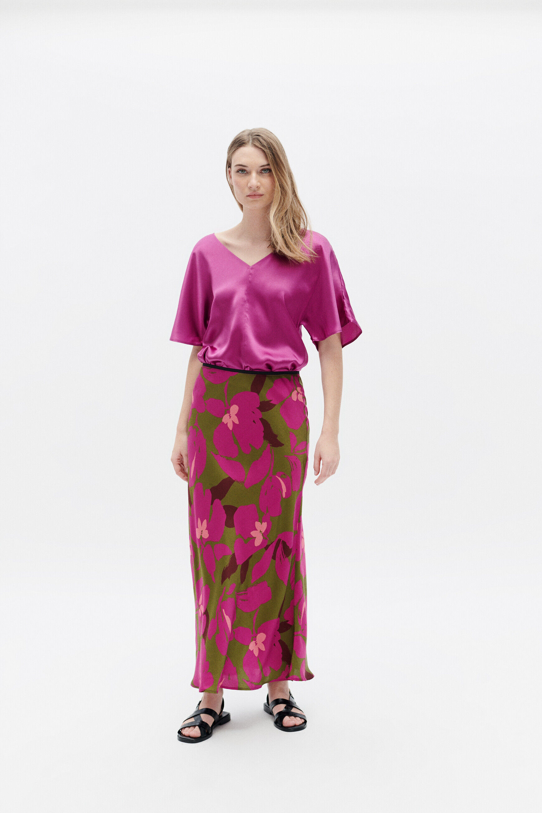 Jupe jvalentina1 vert olive femme