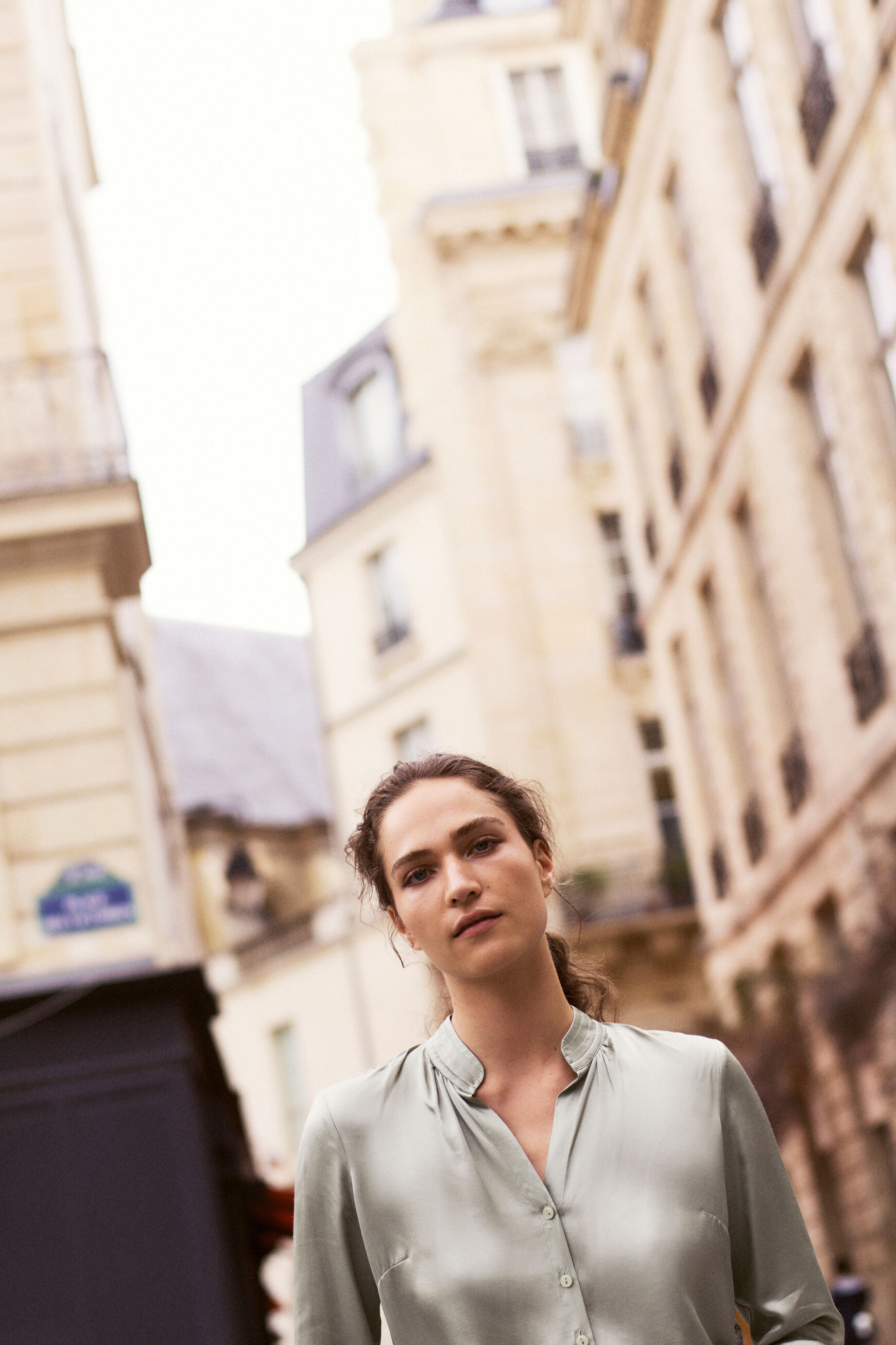 chemise matou vert clair femme