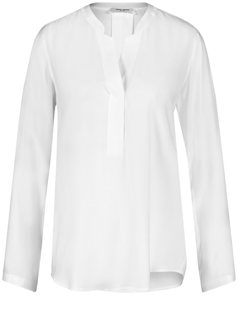 Fließende Bluse mit Kellerfalte