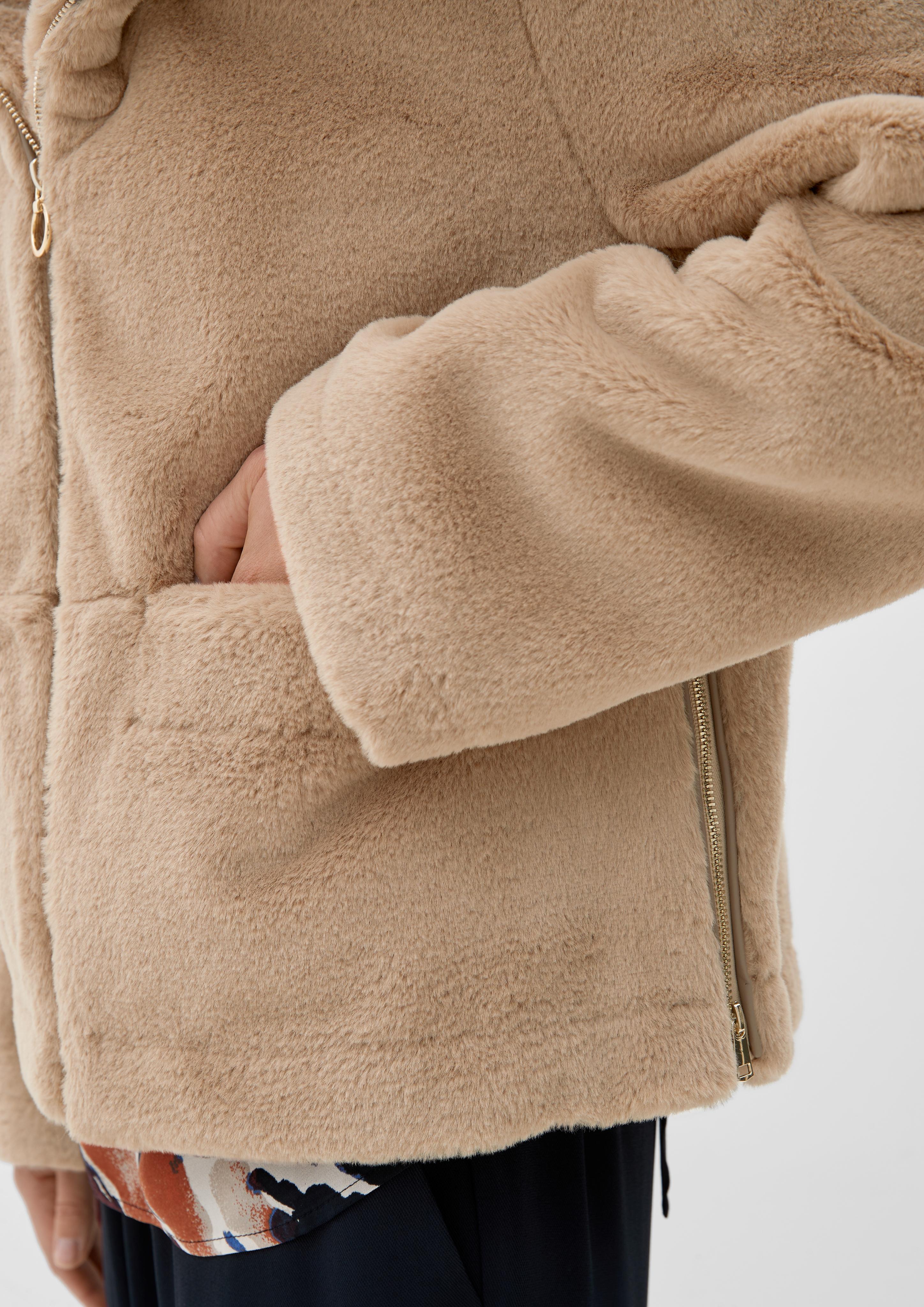 Weite Jacke aus Teddyplüsch  2122003-8166