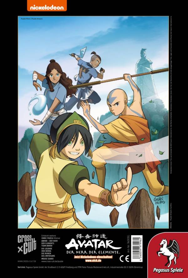Puzzle: Avatar - Der Herr der Elemente (Team Avatar), 500 Teile (2. Wahl)