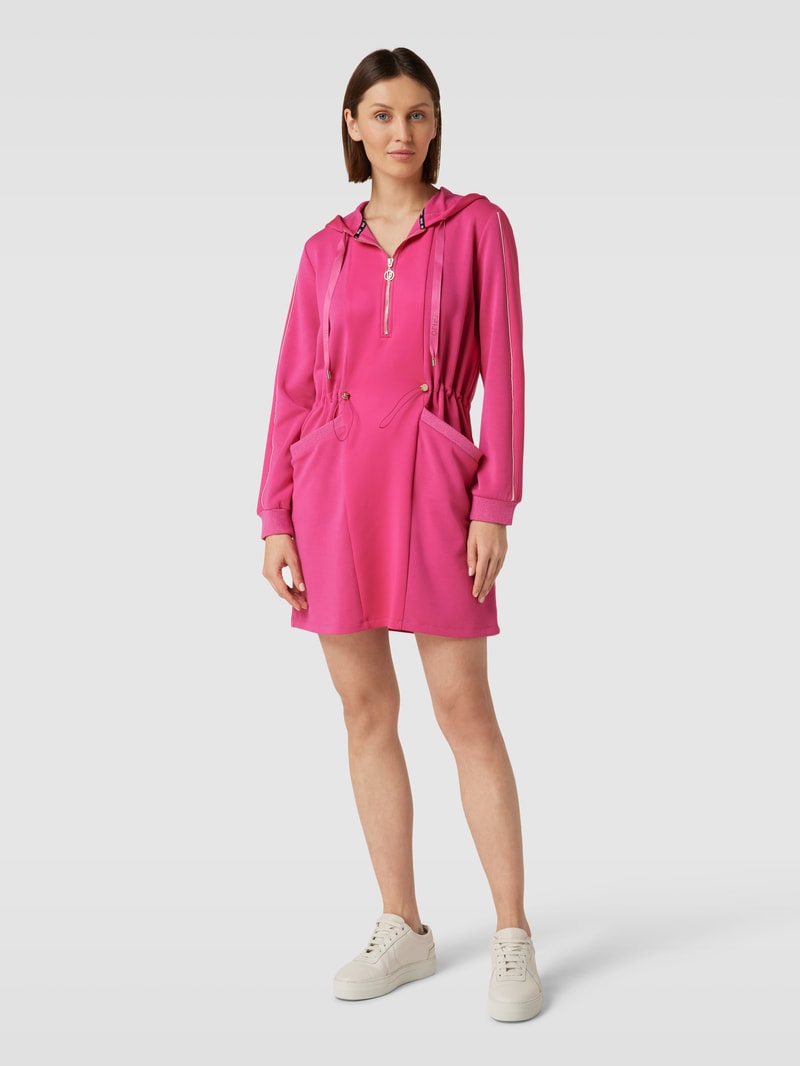 Sweatkleid mit Kapuze in pink