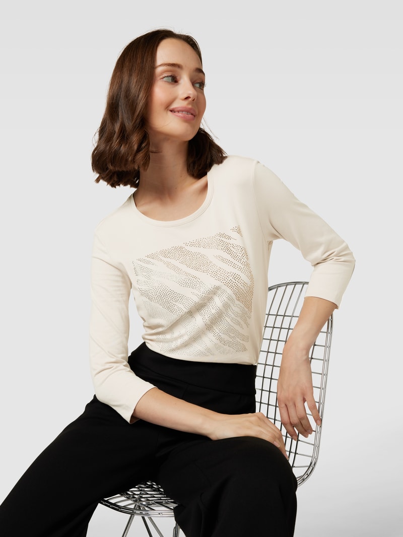 Longsleeve mit 3/4-Arm Modell 'Nicole' in stein