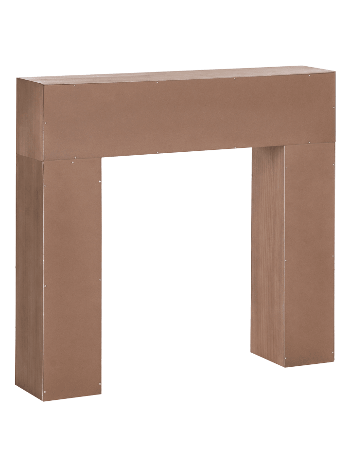 Beliani Kaminumrandung BUNBURY in Heller Holzfarbton - (W) 110 x (H) 100 x (L) 23 cm günstig kaufen onesize