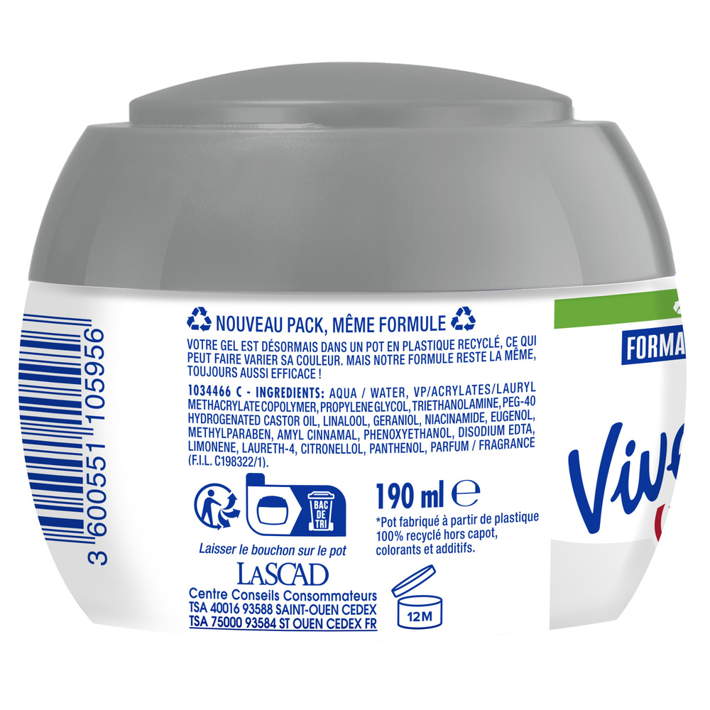DOP Vivelle Dop Gel Coiffant Invisible aux Vitamines Fixation Force 7