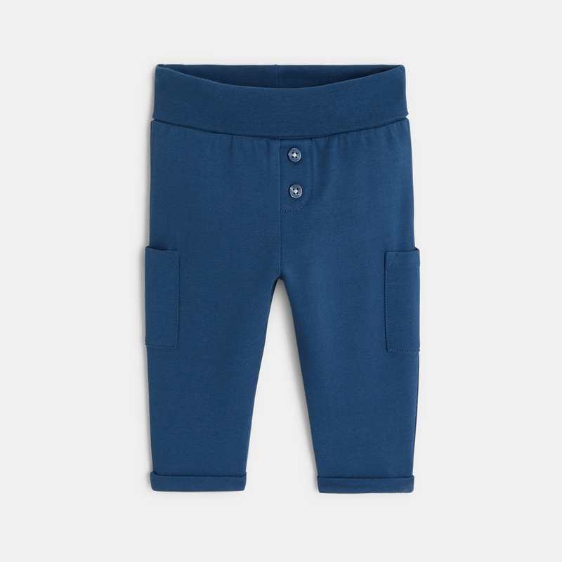 Pull dinosaure et pantalon en molleton bleu naissance