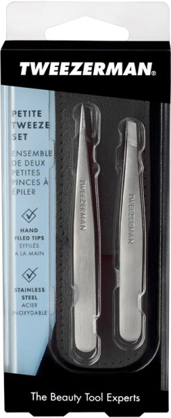 Tweezerman Pinzetten-Set mit Lederetui, geblistet Pinzette