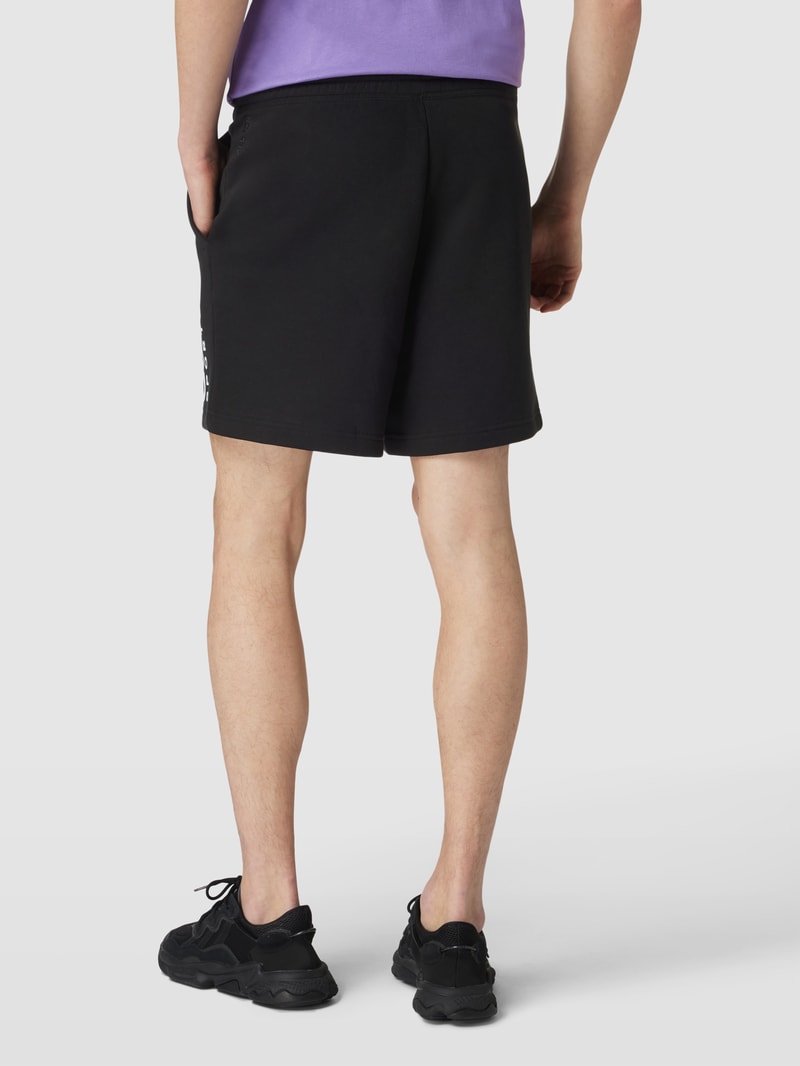 Sweatshorts mit Logo-Print in schwarz