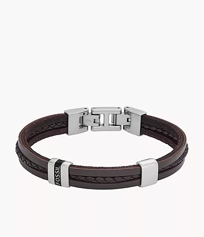 Fossil Armband Leather Essentials Leder braun