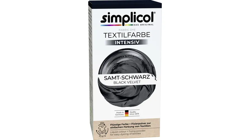 simplicol Textilfarbe intensiv Samt-Schwarz 150 ml