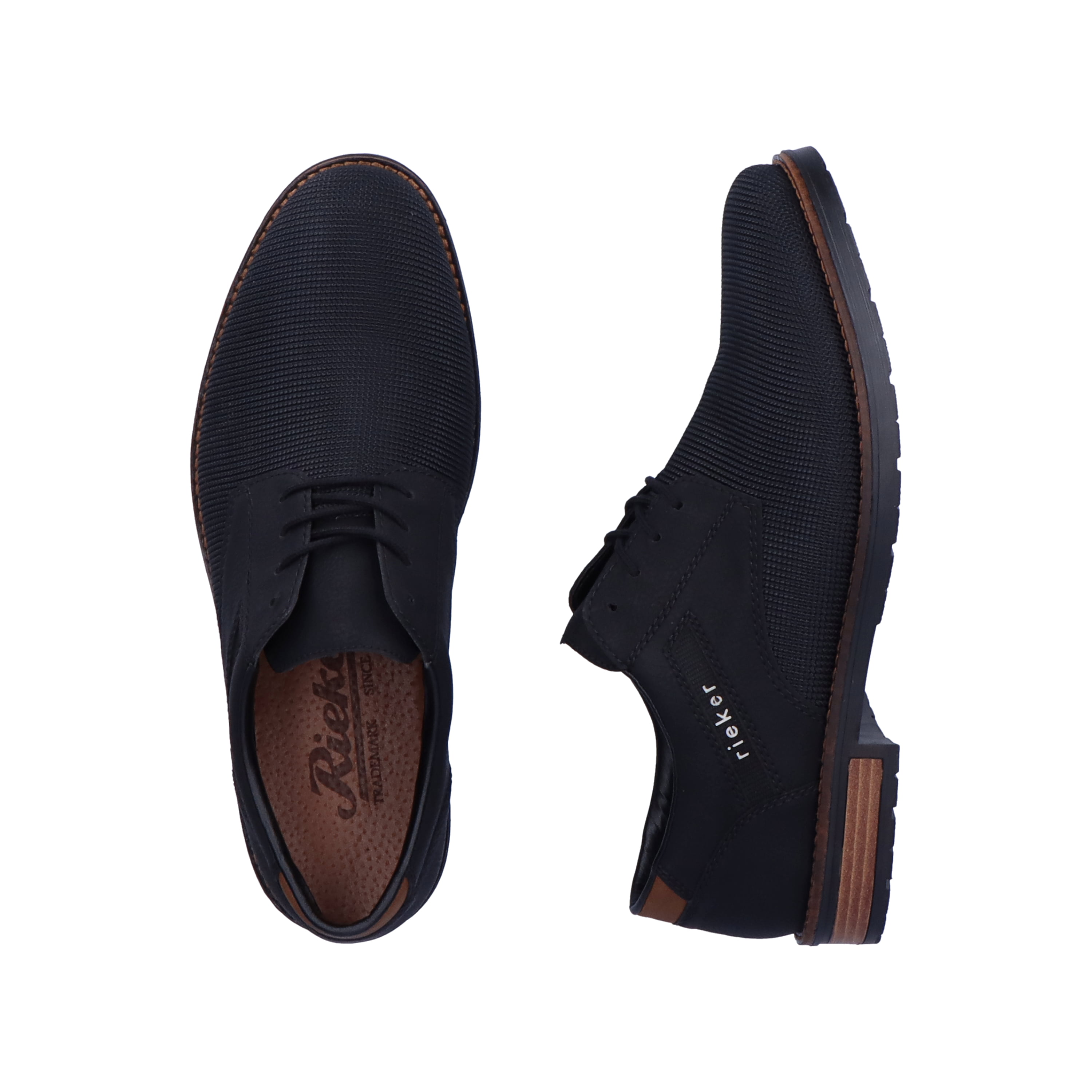 Rieker Herren Schnürschuhe graphitschwarz
