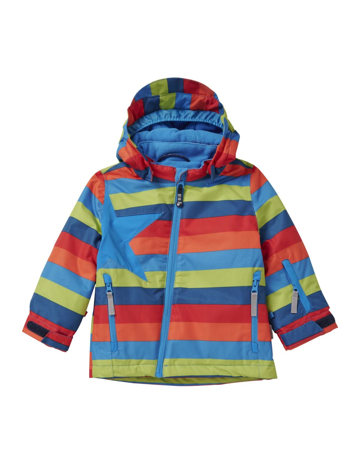 Schneejacke Stern Baby, bunt gestreift