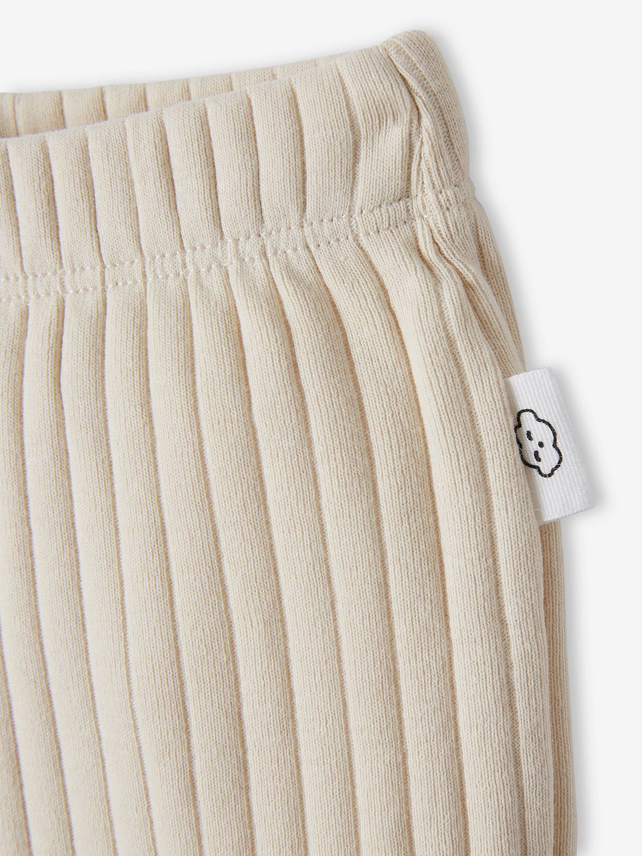 Vertbaudet 2er-Pack Baby Hosen mit Fuß - sand
