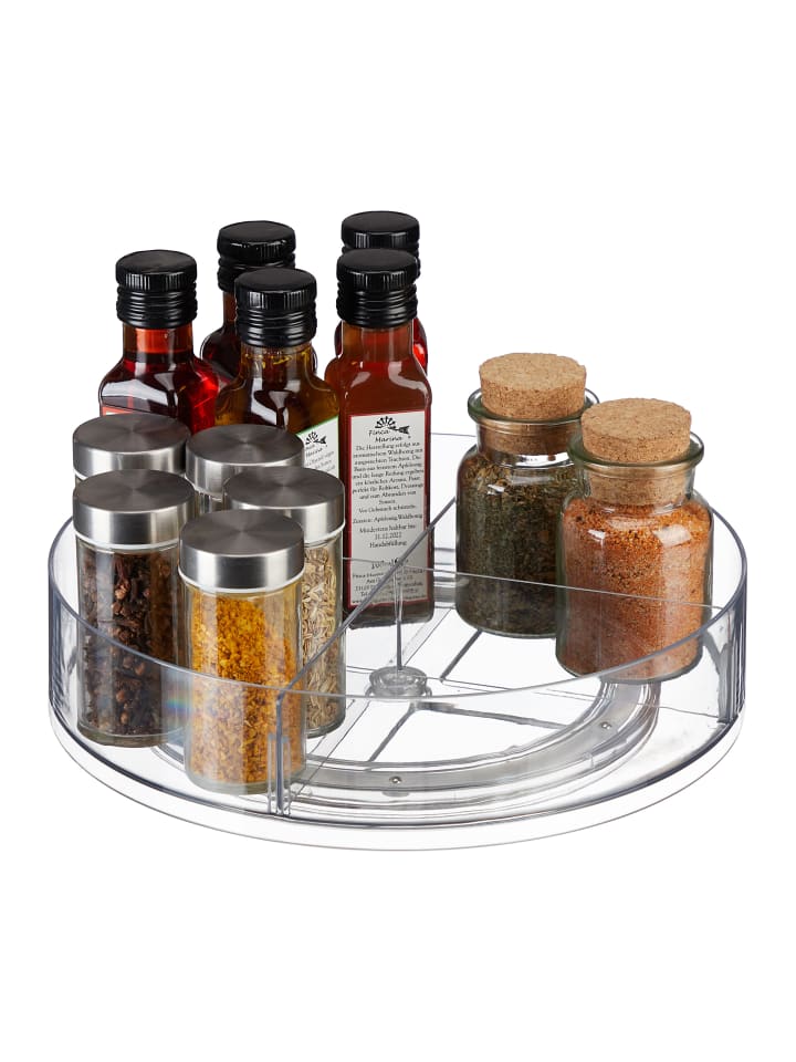 relaxdays Drehteller in Transparent - (H)27 x Ø 6,5 cm günstig kaufen onesize