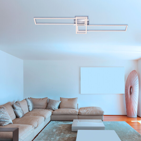 WiFi-CCT-LED-Wand- und Deckenleuchte, rechteckig
