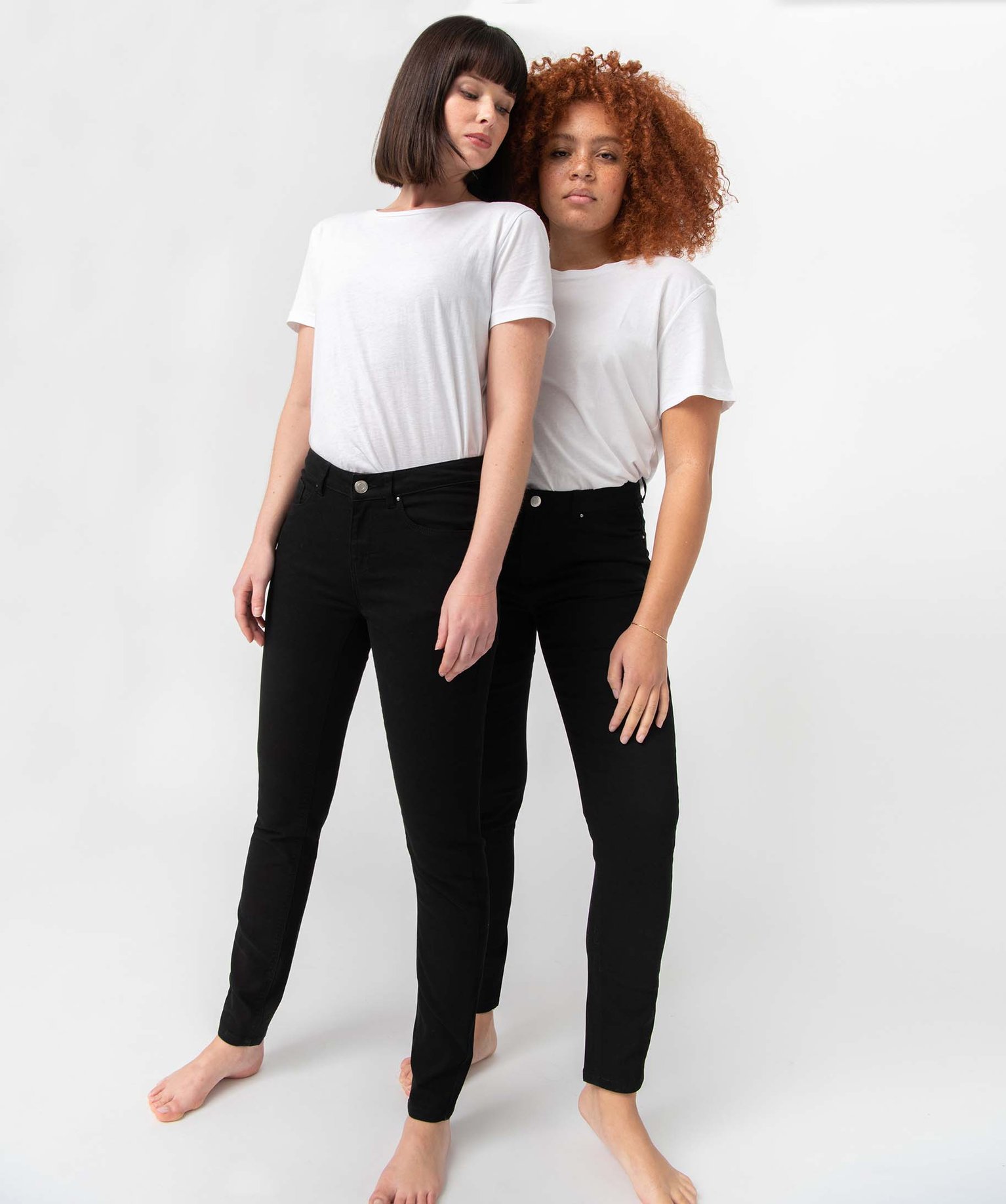 Pantalon femme coupe Slim taille normale noir | GEMO