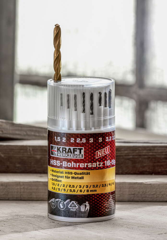 Kraft Werkzeuge HSS-Bohrersatz - 16tlg.