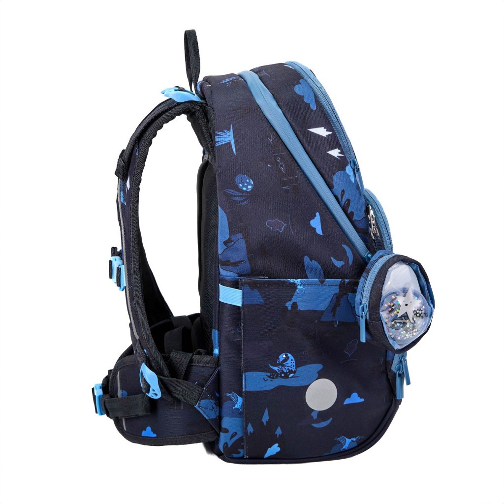 Frii of Norway Ergonomischer Schulrucksack Easy 22l Dinosaurier Dark Blue