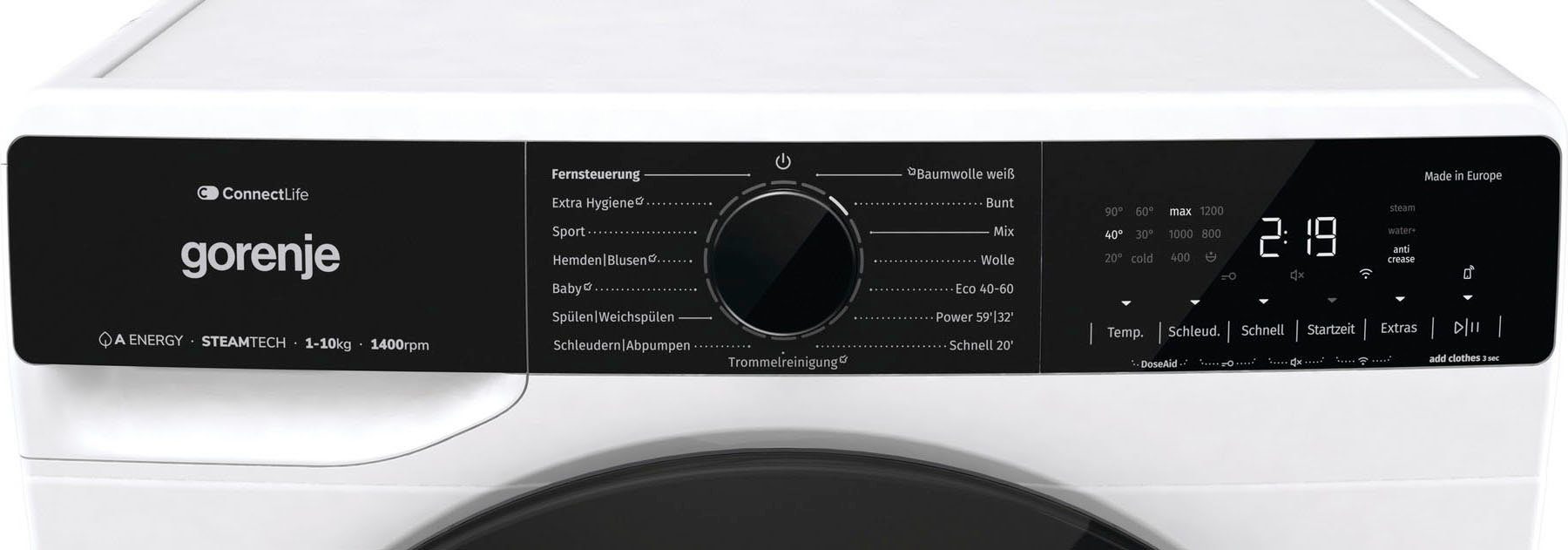 GORENJE Waschmaschine WPNA 14 ATSWIFI3, 10 kg, 1400 U/min