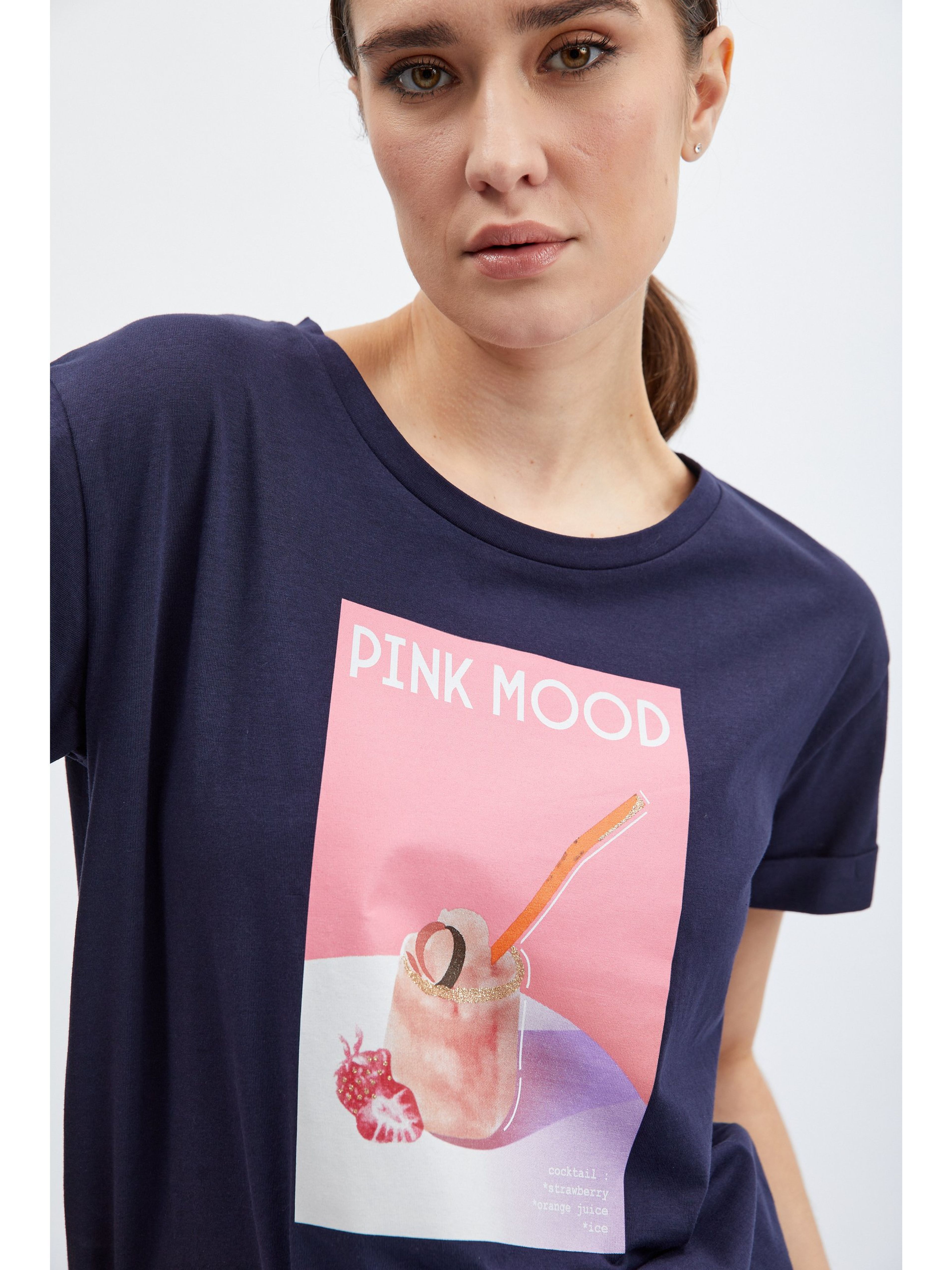 Dunkelblaues ORSAY Damen-T-Shirt
