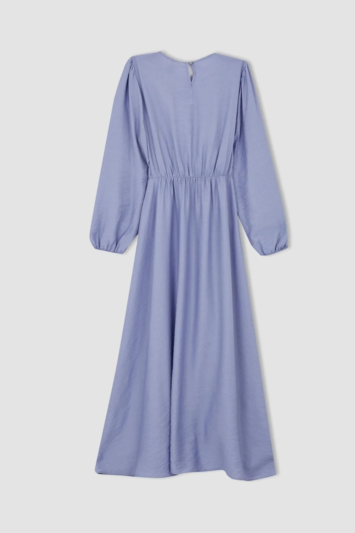 DeFacto  A-Linien-Maxi-Langarmkleid mit Rundhalsausschnitt