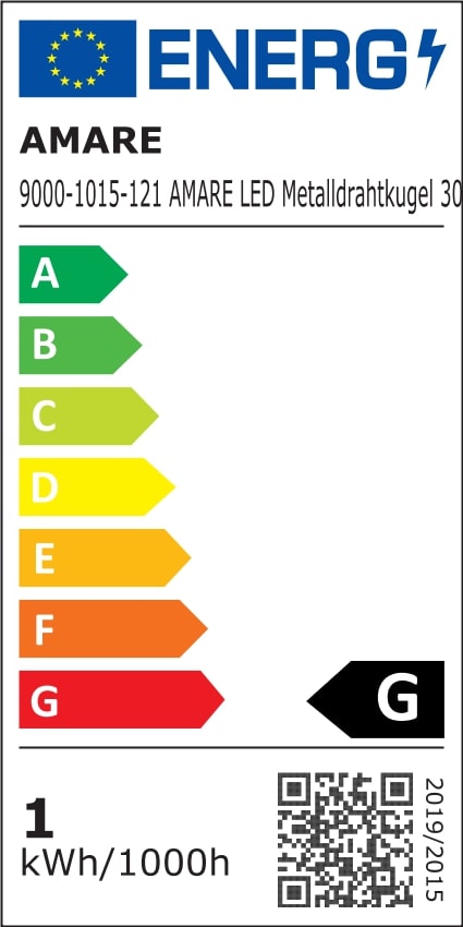 Weles LED-Metalldrahtkugel Ø 30 cm silber