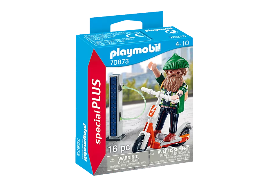 Hipster mit E-Roller
