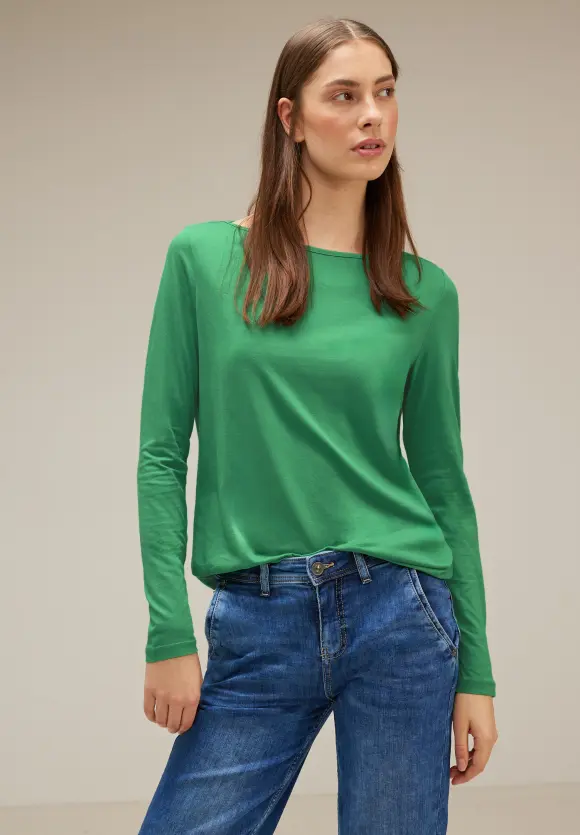 Street One Shirt mit U-Boot-Ausschnitt
