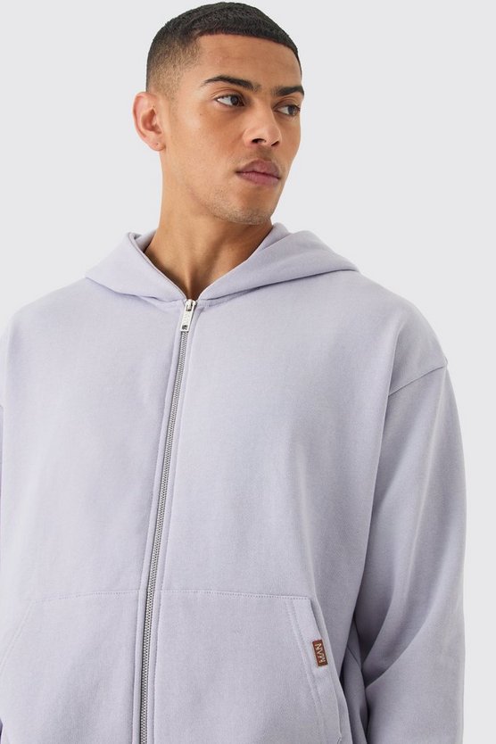 Kastiger Oversize Hoodie mit Reißverschluss