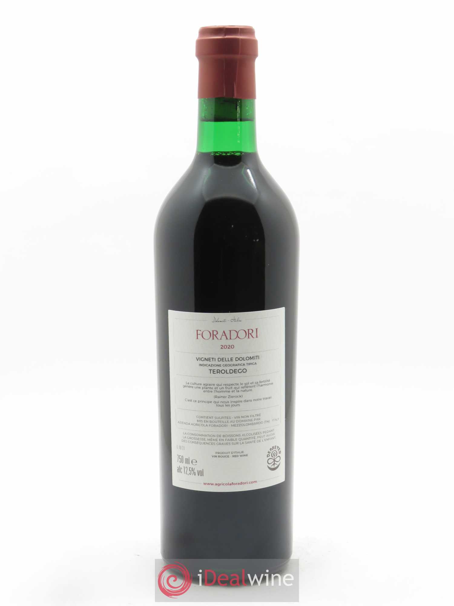 Vigneti delle Dolomiti IGT Teroldego Elisabetta Foradori  2020 - Lot de 1 Bouteille