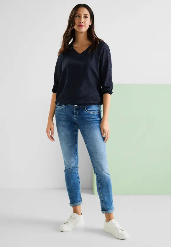 Street One Bluse mit Smokdetails