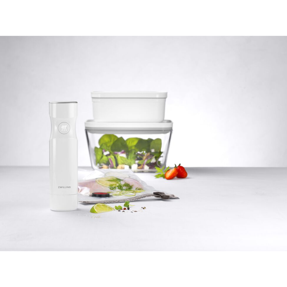Vakuum Starterset, Mix / Glas L/Lunchbox M, 7-tlg, Weiß