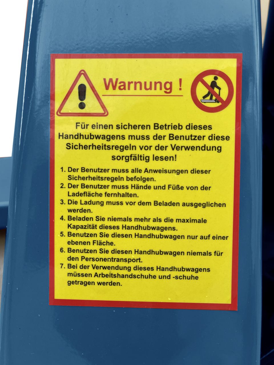 Kraft Werkzeuge Paletten Hubwagen 3T - blau