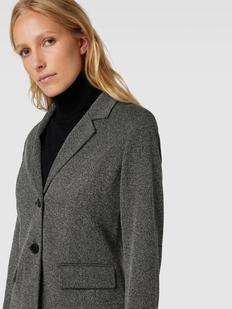 Blazer mit Reverskragen in schwarz