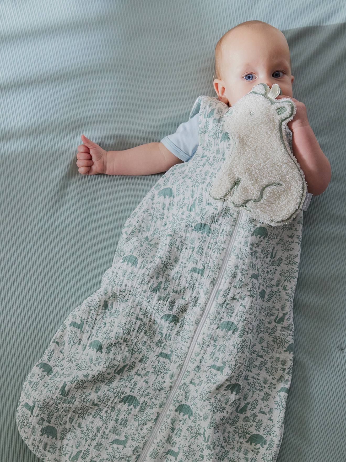 Vertbaudet Baby Sommerschlafsack WALDSPAZIERGANG personalisierbar Oeko-Tex - grün bedruckt
