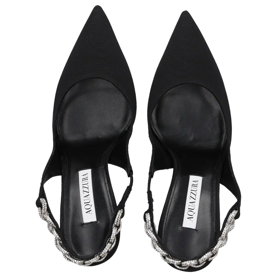 Aquazzura - Pumps LOVE LINK 105 Satin - schwarz