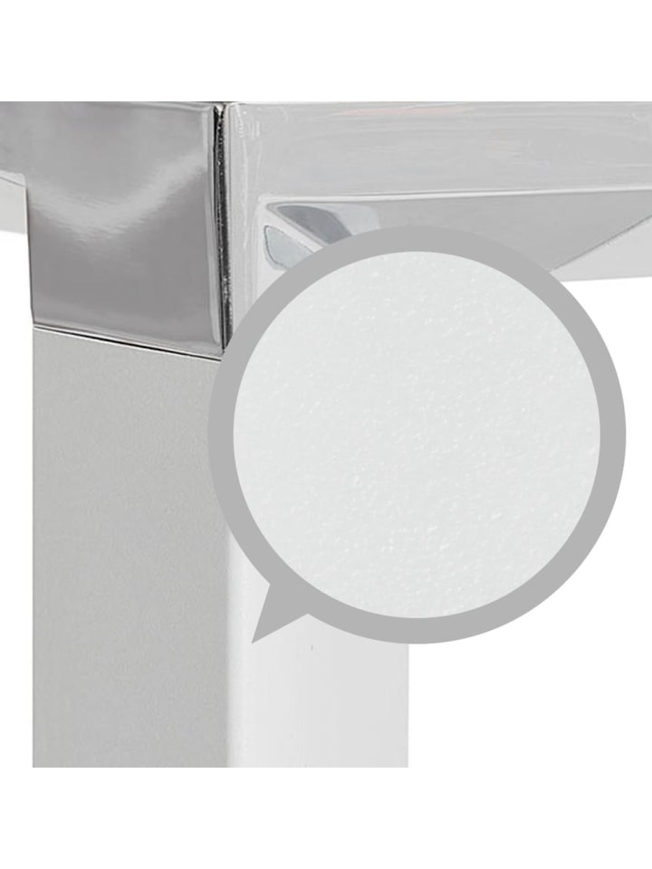 KADIMA DESIGN Schreibtisch Glas & Metall, 200x100cm minimalistisch funktional in Weiß günstig kaufen onesize