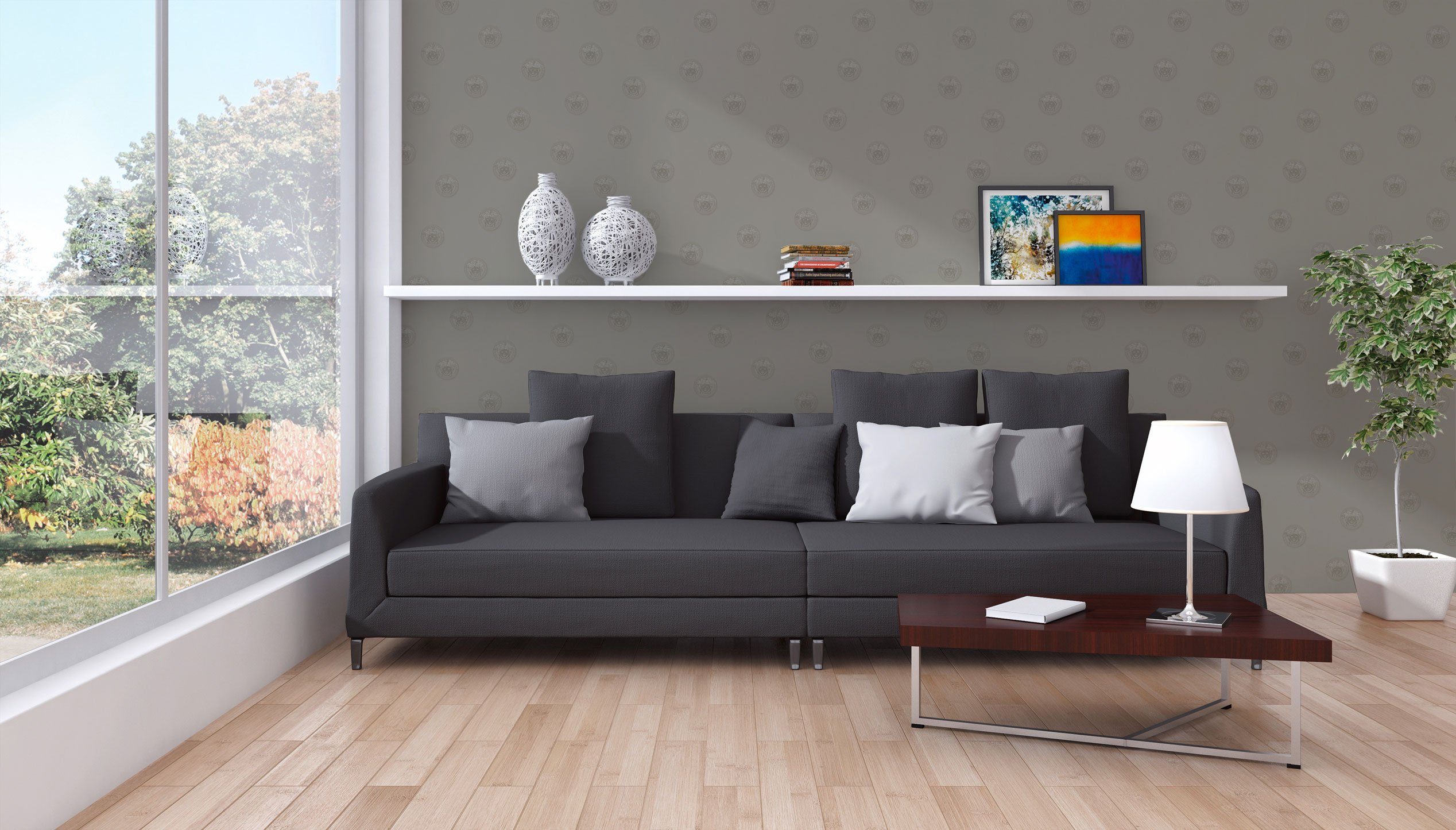 A.S. Création Vinyltapete, Versace Home Designtapete Grau 348623 Luxus Vlies Designertapete