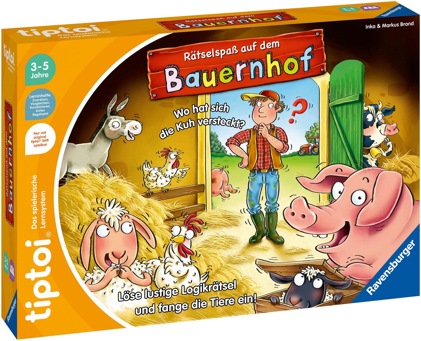 Ravensburger Spiel, tiptoi® Rätselspaß auf dem Bauernhof, Made in Europe, FSC® - schützt Wald - weltweit