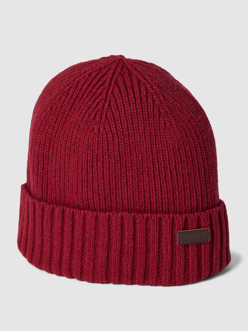 Mütze mit Label-Detail Modell 'Carlton' in rot