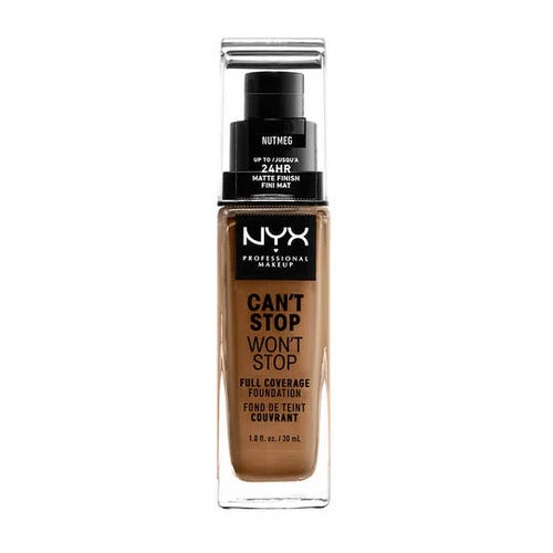 NYX Professional Makeup Can't Stop Won't Stop Full Coverage Foundation, мушкатни орашчић 30 мл